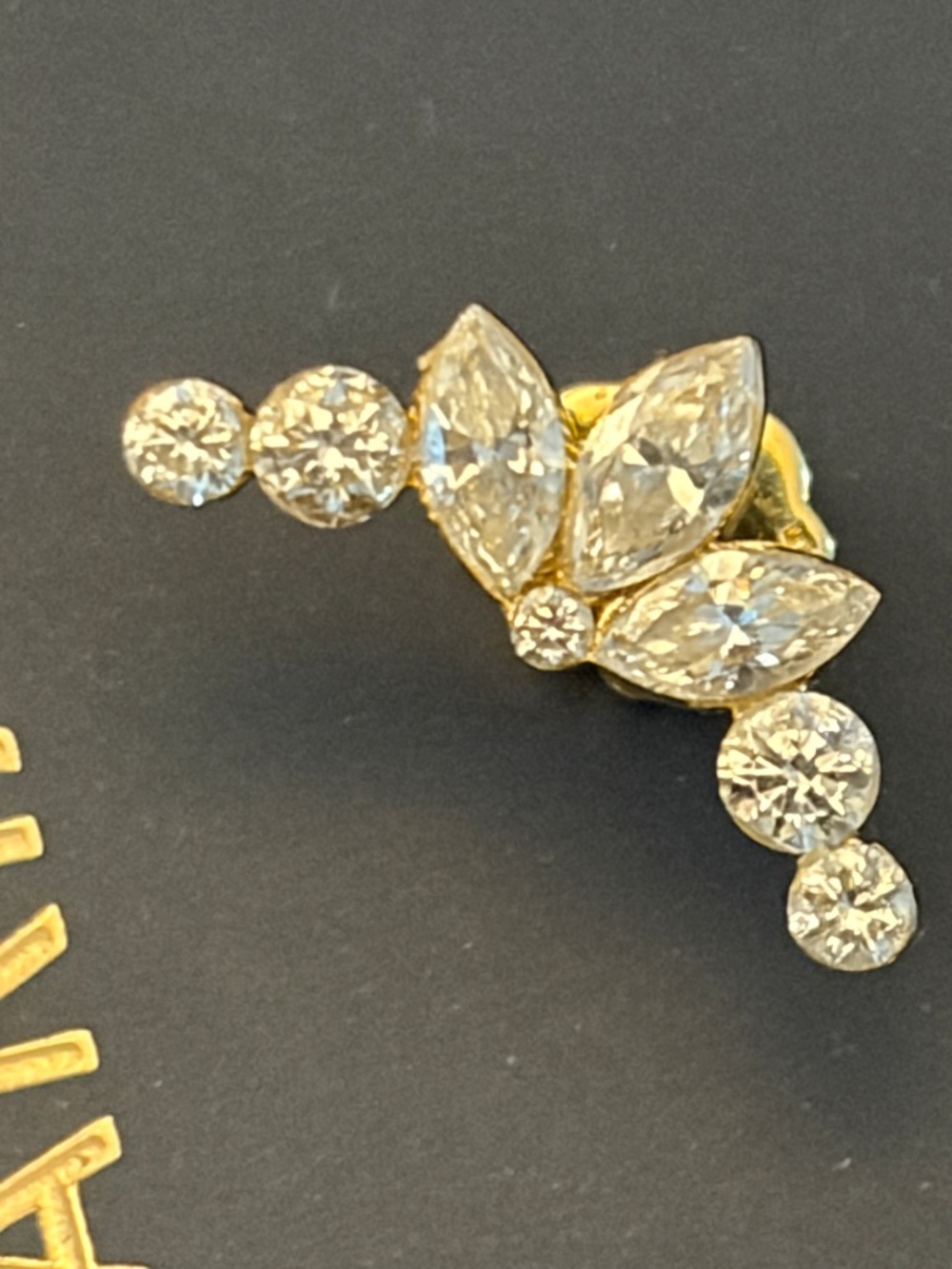 Maria Tash Lotus Garland Yellow Gold Diamond Earring